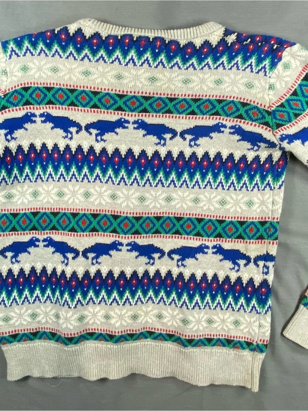OshKosh B'gosh Cream & Blue Fair Isle Sweater - boys size 14